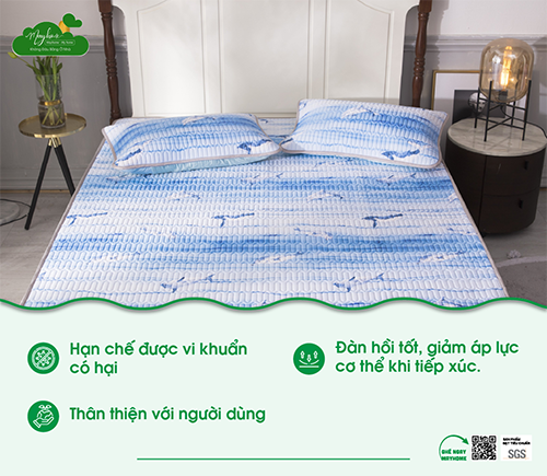 Bộ trải Milk Fiber chần cao su thiên nhiên - Đệm Gối Cao Su Thiên Nhiên Mayhome - Công Ty TNHH Sản Xuất Thương Mại Phát An Nhiên